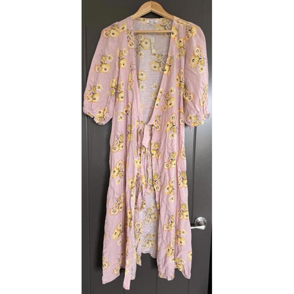 Anthropologie Zharah Peasant Dress By Floreat XXS NWT Boho Floral Pink Yellow